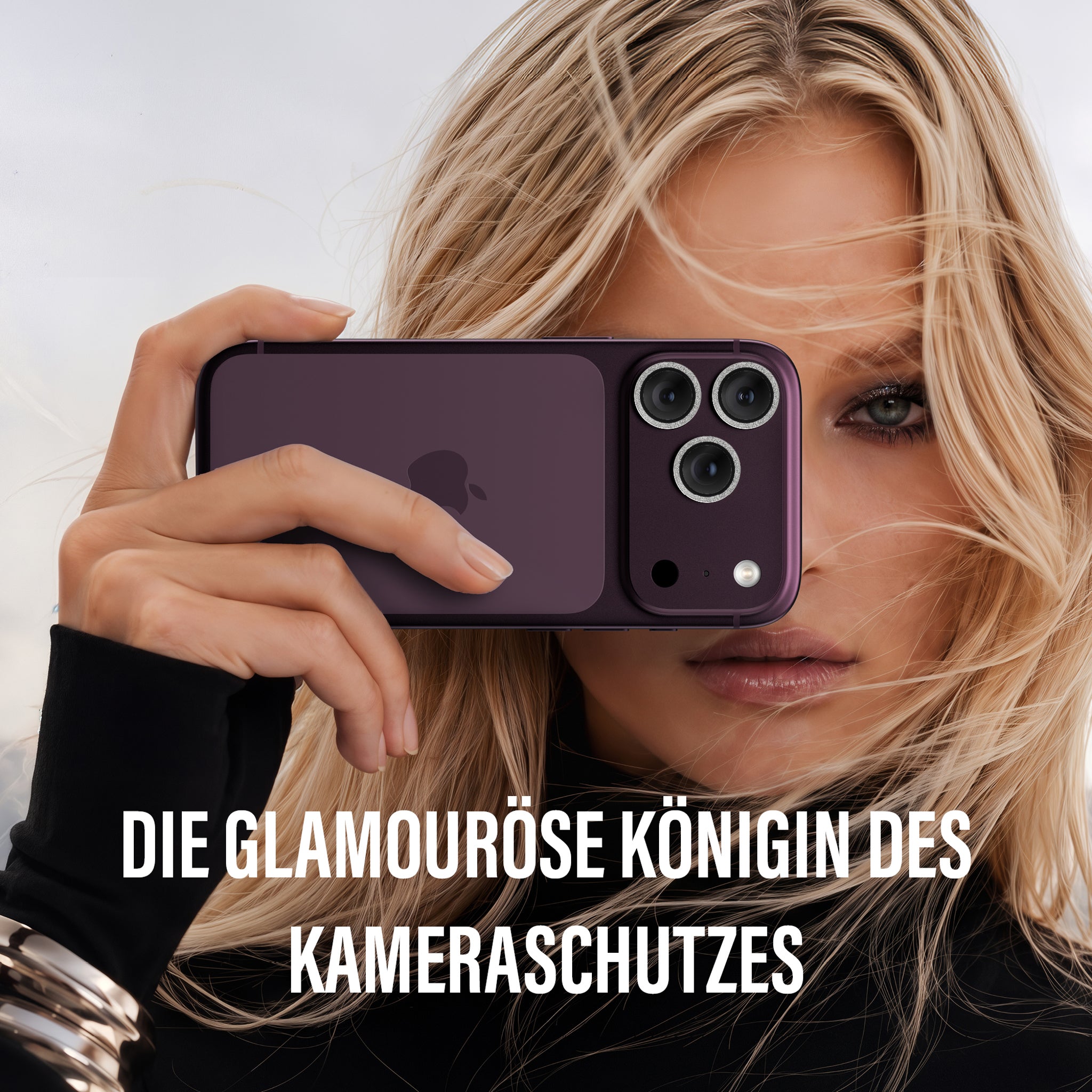 PanzerGlass® Hoops® Kameraschutz Glitter Silber iPhone 18 Pro | 18 Pro Max